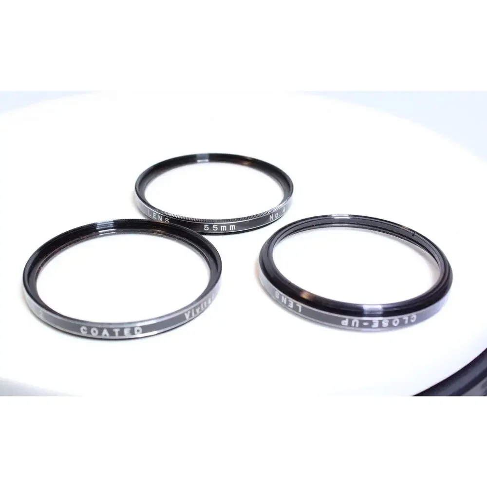 Vintage Vivitar Close-Up Lens Set 55mm +1 +2 +4 Macro Filters Japan with Box